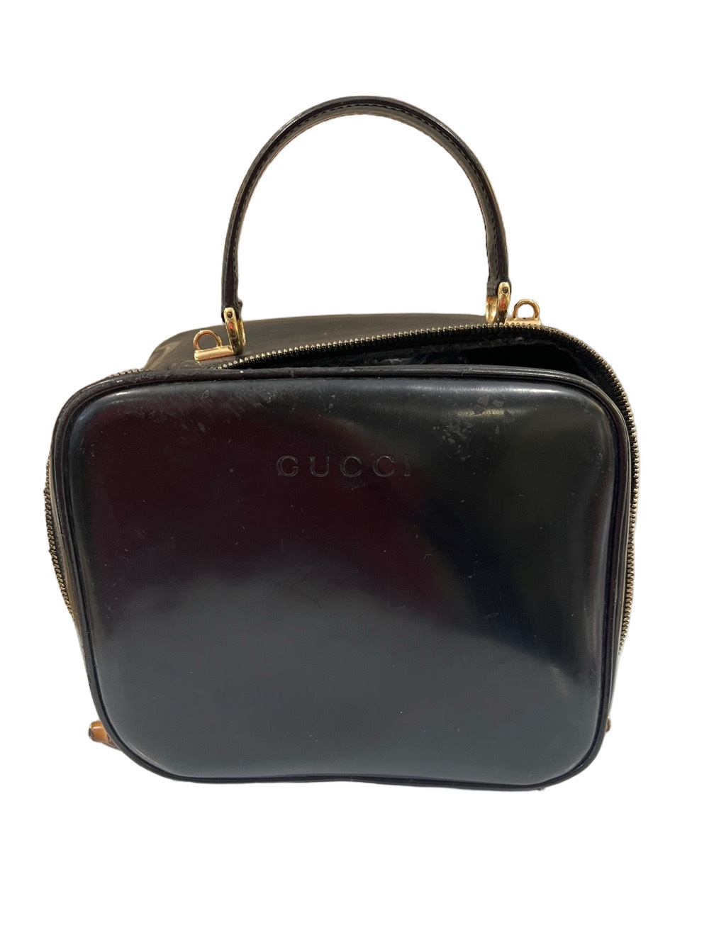 Gucci Black Leather Vanity - marks and peeling